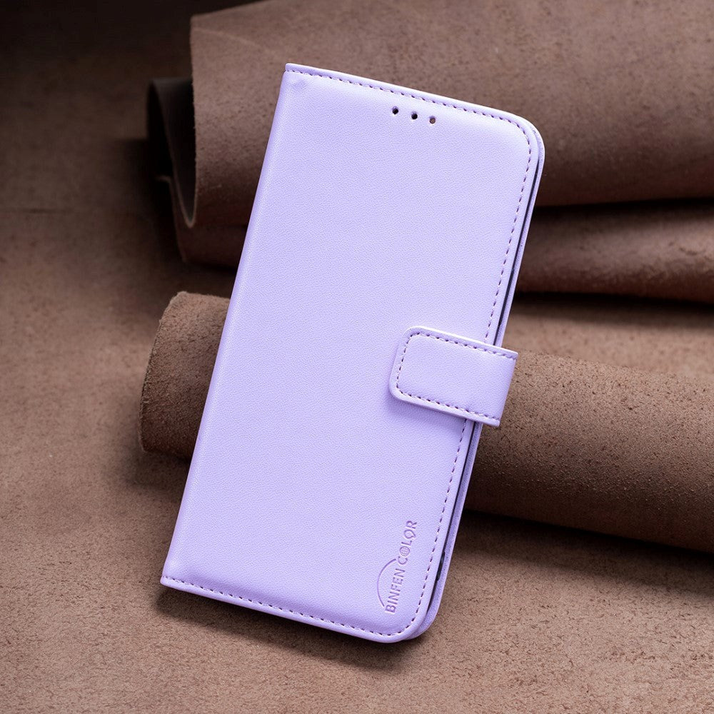 Samsung Galaxy S24 Ultra Faux Leather Flip Cover with Stand Function & Card Holder - Purple