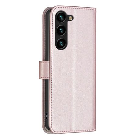 Samsung Galaxy S24+ (Plus) Faux Leather Flip Cover with Stand Function & Card Holder - Rose Gold