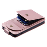 Samsung Galaxy S24 Ultra Vertical Faux Leather Flip Case with Wallet / Stand Function / Strap - Rose Gold