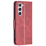 Samsung Galaxy S24 Faux Leather Wallet Case & Strap - Red