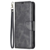 Samsung Galaxy S24 Faux Leather Wallet Case & Strap - Black