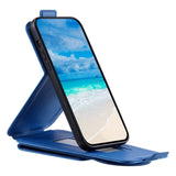 Samsung Galaxy S23 Vertical Faux Leather Flip Case with Wallet / Stand Function / Strap - Blue