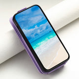 Samsung Galaxy S23 Vertical Faux Leather Flip Case with Wallet / Stand Function / Strap - Purple