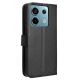 EIDERWOOD Xiaomi Redmi Note 13 Pro (5G) / Poco X6  Leather Flip Case w. Strap & Texture - Black