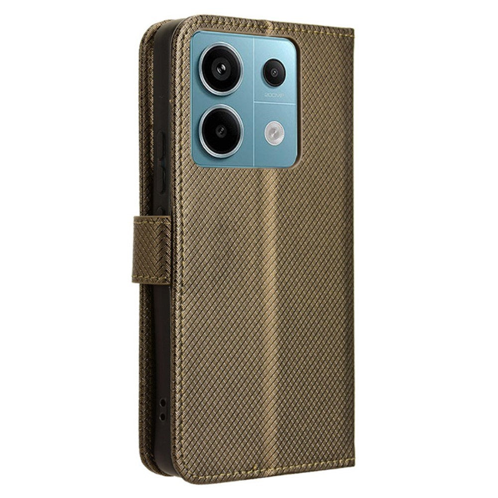 EIDERWOOD Xiaomi Redmi Note 13 Pro (5G) / Poco X6  Leather Flip Case w. Strap & Texture - Brown