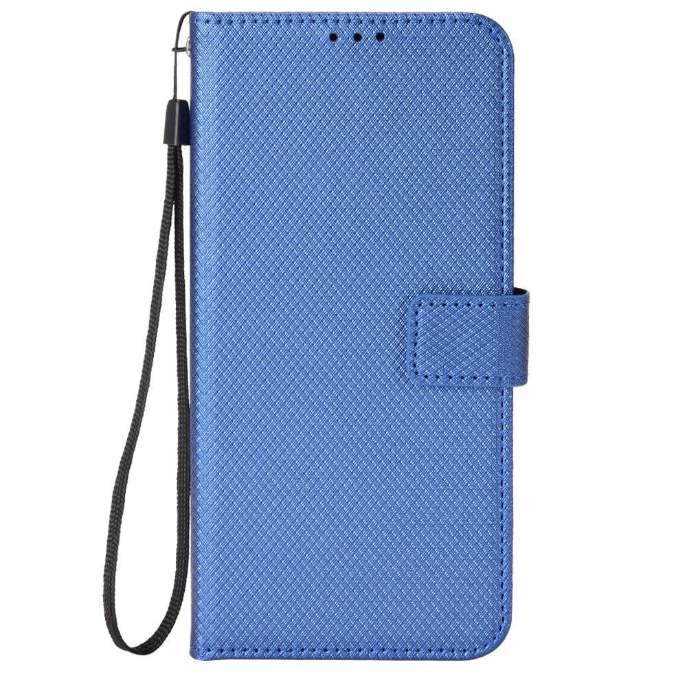 Xiaomi Redmi Note 13 Pro+ (Plus) Leather Flip Case w. Strap & Texture - Blue