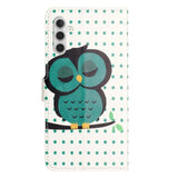 Samsung Galaxy S24 Leather Case w. Wallet & Stand Function - Sleeping Owl