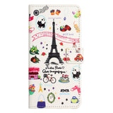 Samsung Galaxy S24 Leather Flip Case w. Wallet & Stand Function - the Eiffel Tower