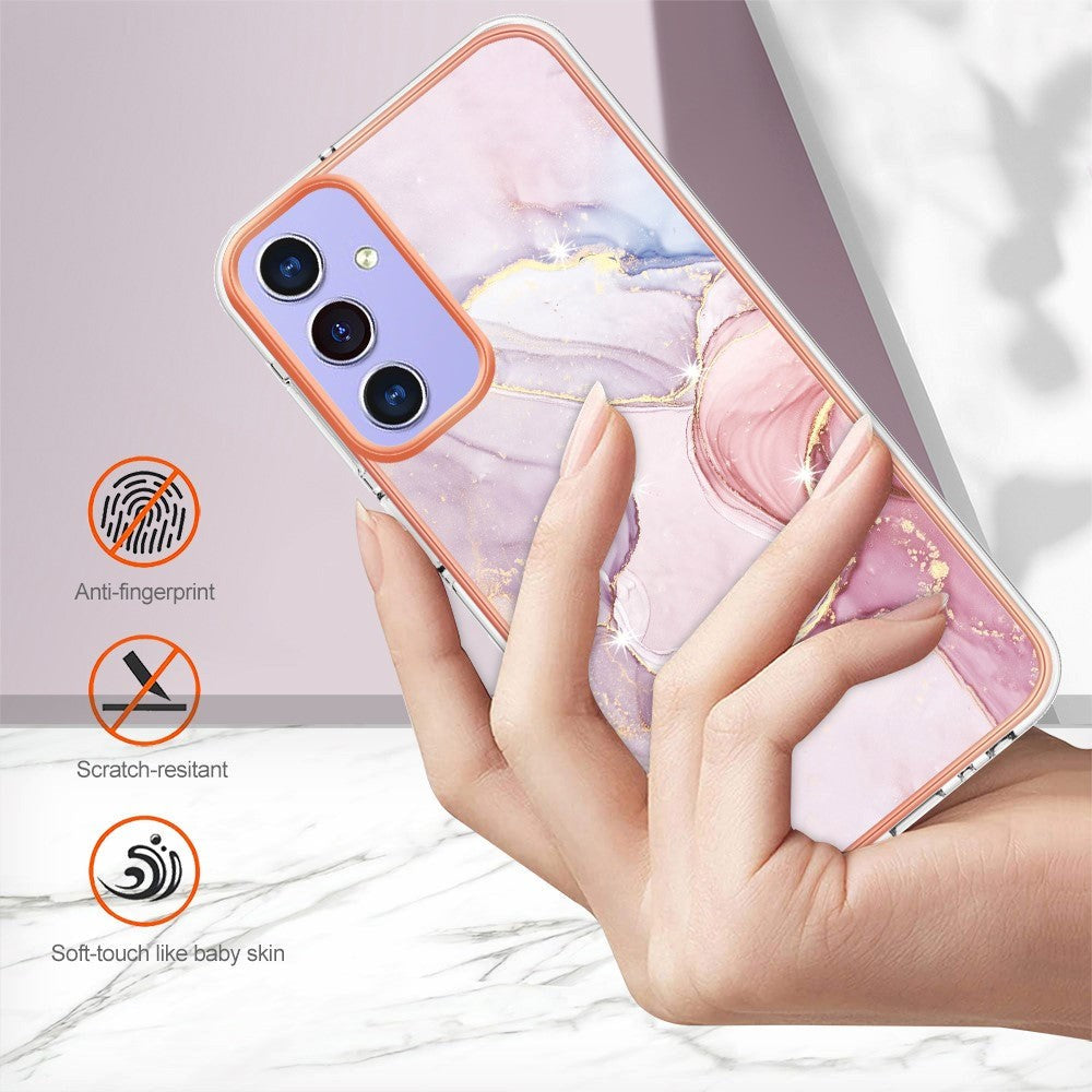 Samsung Galaxy A15 (5G) / A15 Hybrid Plastic Cover - Rose Gold Marble