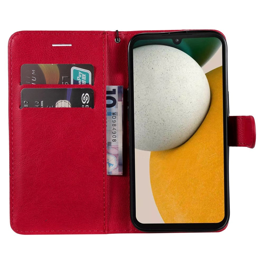 Samsung Galaxy A15 (5G) / A15 Artificial Leather Flip Case w. Wallet - Red