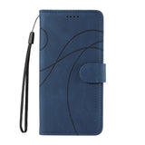 Samsung Galaxy S24 Ultra PU Leather Case with Wallet and Strap - Blue