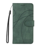 Samsung Galaxy S24 Ultra PU Leather Case with Wallet and Strap - Green