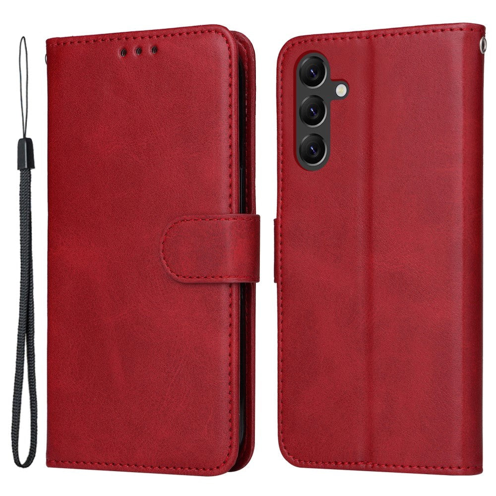 Samsung Galaxy A15 (5G) / A15 PU Leather Flip Case w. Wallet - Red