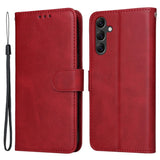 Samsung Galaxy A15 (5G) / A15 PU Leather Flip Case w. Wallet - Red