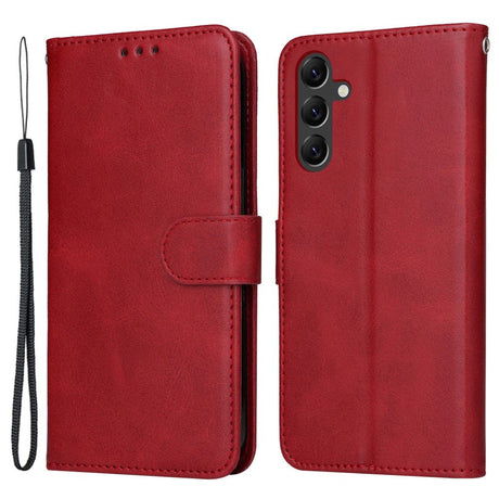 Samsung Galaxy A15 (5G) / A15 PU Leather Flip Case w. Wallet - Red