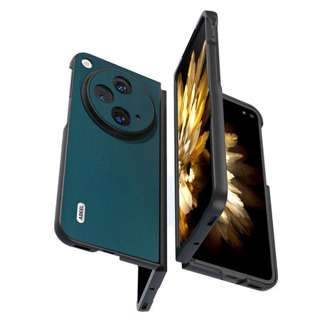 OnePlus Open Leather Covered Plastic Case - Dark Green