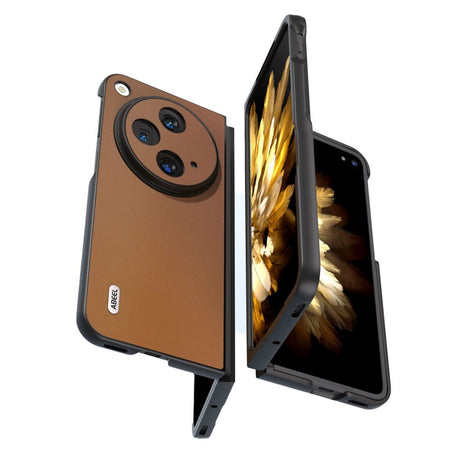 OnePlus Open Leather Covered Plastic Case - Brown