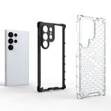 Samsung Galaxy S24 Ultra Hybrid Case - Honeycomb Black