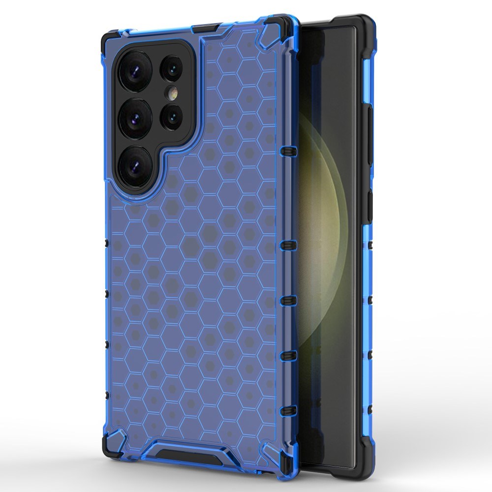 Samsung Galaxy S24 Ultra Hybrid Case - Honeycomb Blue