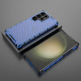 Samsung Galaxy S24 Ultra Hybrid Case - Honeycomb Blue