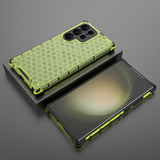 Samsung Galaxy S24 Ultra Hybrid Case - Honeycomb Green