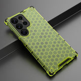 Samsung Galaxy S24 Ultra Hybrid Case - Honeycomb Green