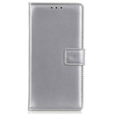 Google Pixel 8a Leather Wallet Case & Kickstand - Silver