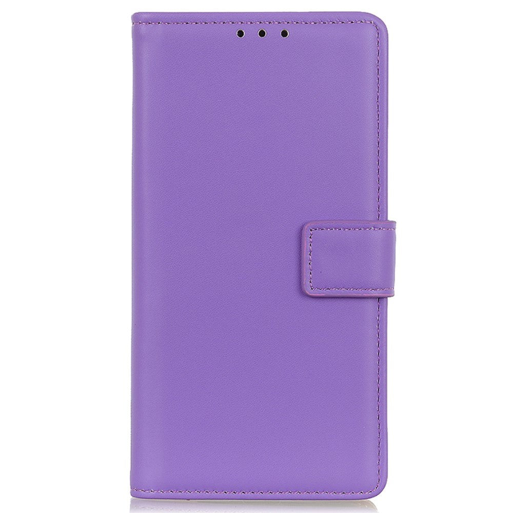 Google Pixel 8a Leather Wallet Case & Kickstand - Purple