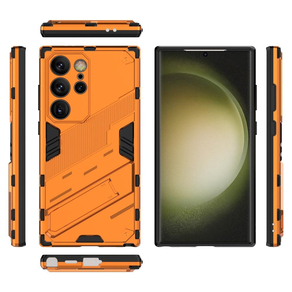 Samsung Galaxy S24 Ultra Hybrid Tough Case with Kickstand - Orange