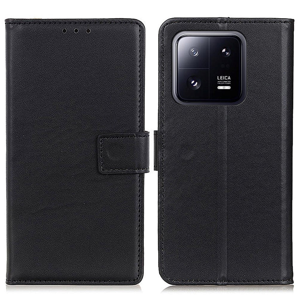 Xiaomi 14 Leather Wallet Case & Kickstand - Black