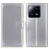 Xiaomi 14 Leather Wallet Case & Kickstand - Silver