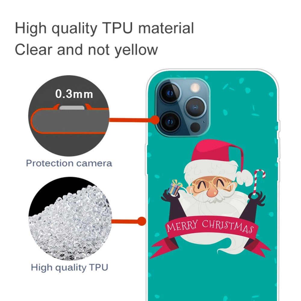 iPhone 15 Pro Flexible Plastic Christmas Case - Merry Christmas - Happy Santa Claus