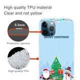 iPhone 15 Pro Flexible Plastic Christmas Case - Merry Christmas - Santa Claus and Snowman