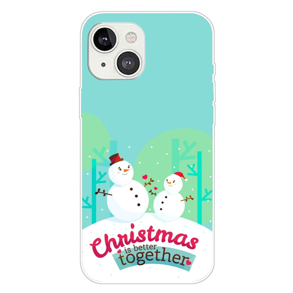 iPhone 15 Flexible Plastic Christmas Case - Merry Christmas - Snowmen