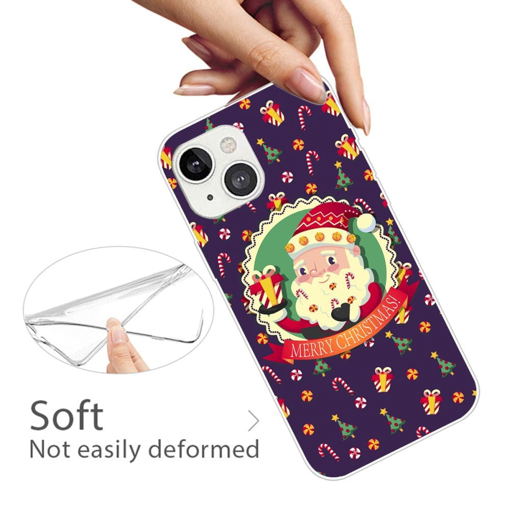 iPhone 15 Flexible Plastic Christmas Case - Merry Christmas - Santa Claus and Christmas Candy