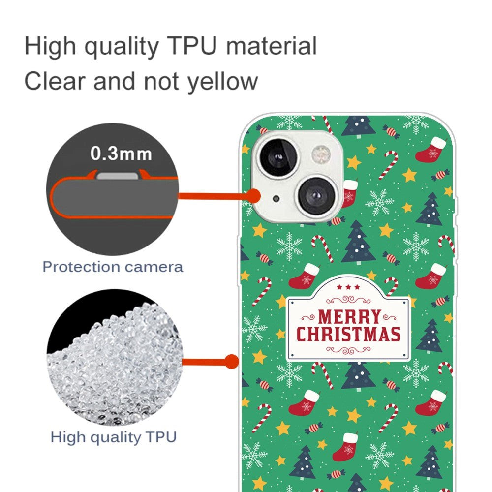 iPhone 15 Flexible Plastic Christmas Case - Merry Christmas - Christmas Theme