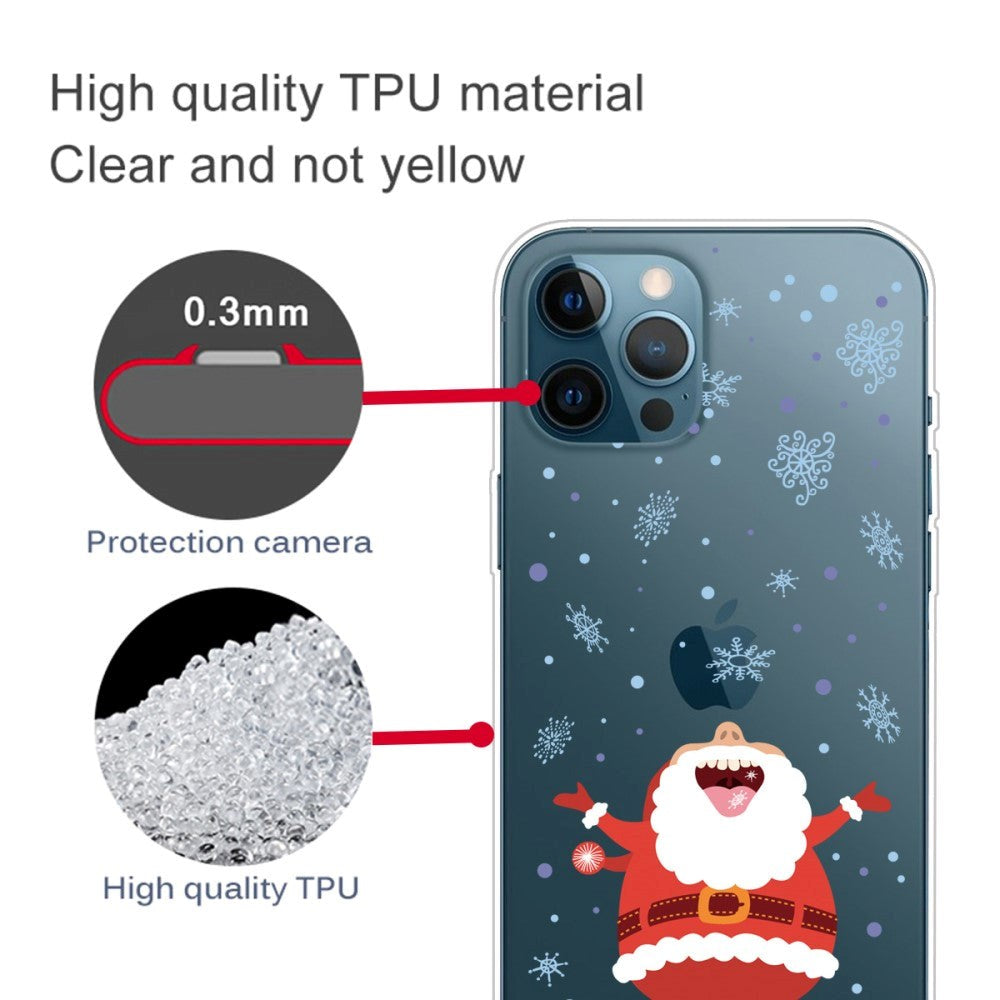 iPhone 15 Pro Max Flexible Plastic Christmas Case - Laughing Santa Claus