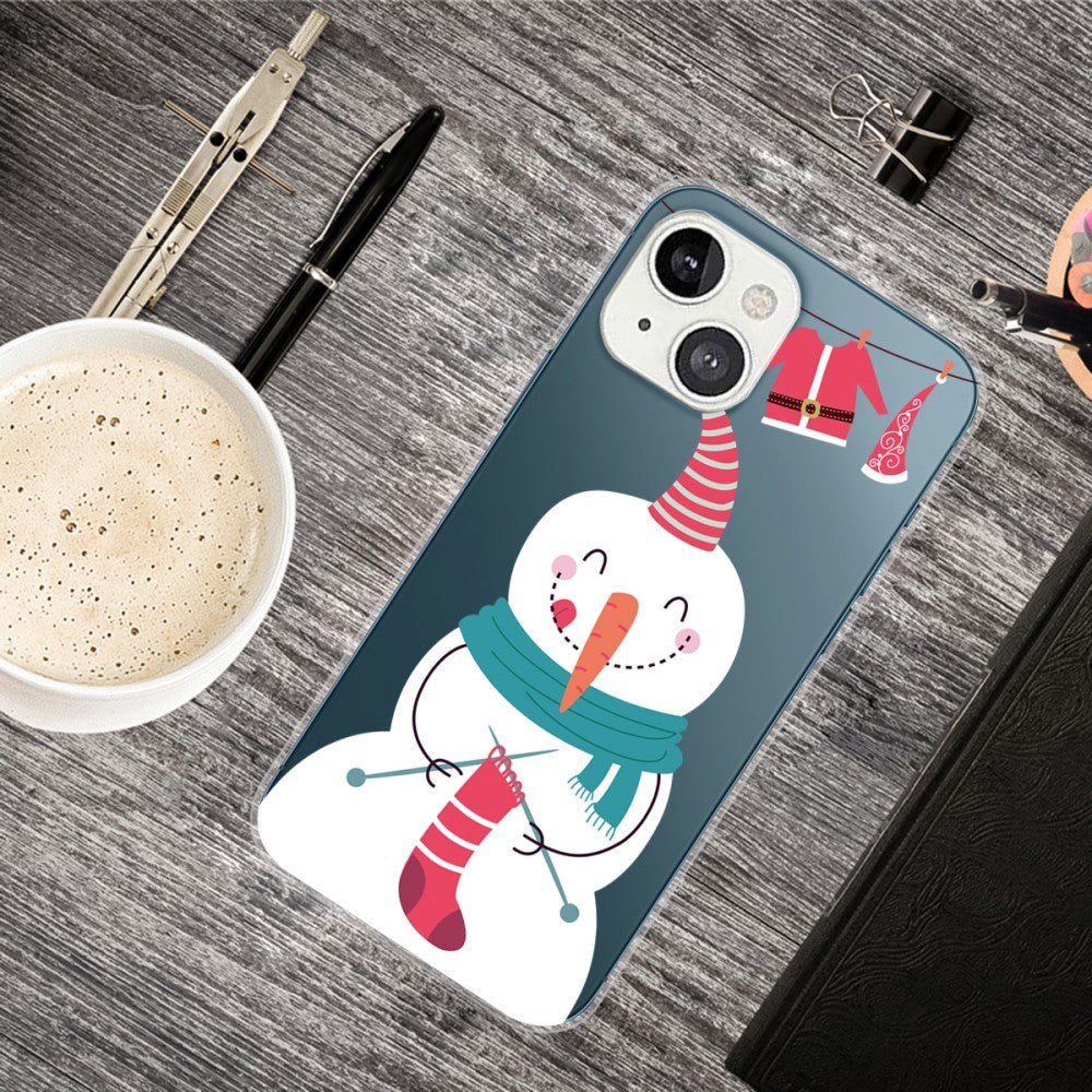 iPhone 15 Flexible Plastic Christmas Case - Snowman