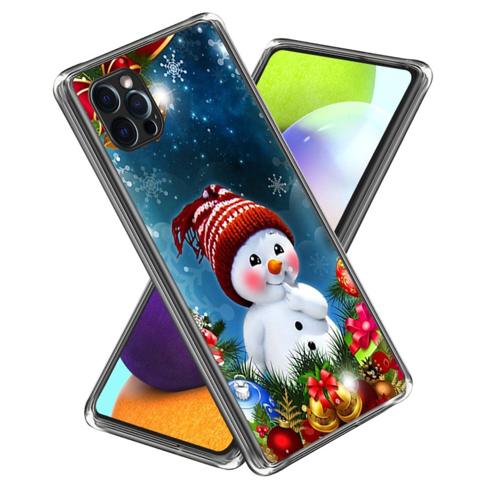 iPhone 15 Pro Flexible Plastic Christmas Case - Cute Snowman