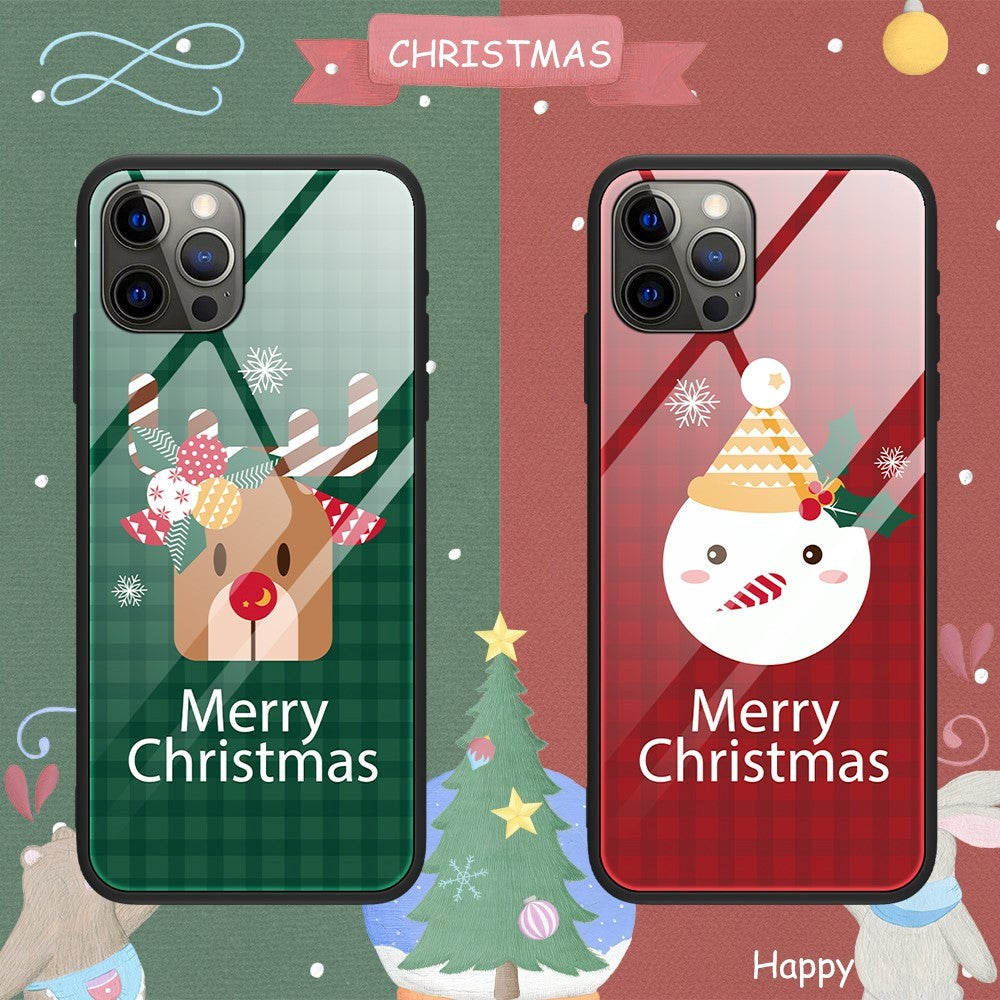 iPhone 15 Pro Christmas Case w. Back Glass - Reindeer