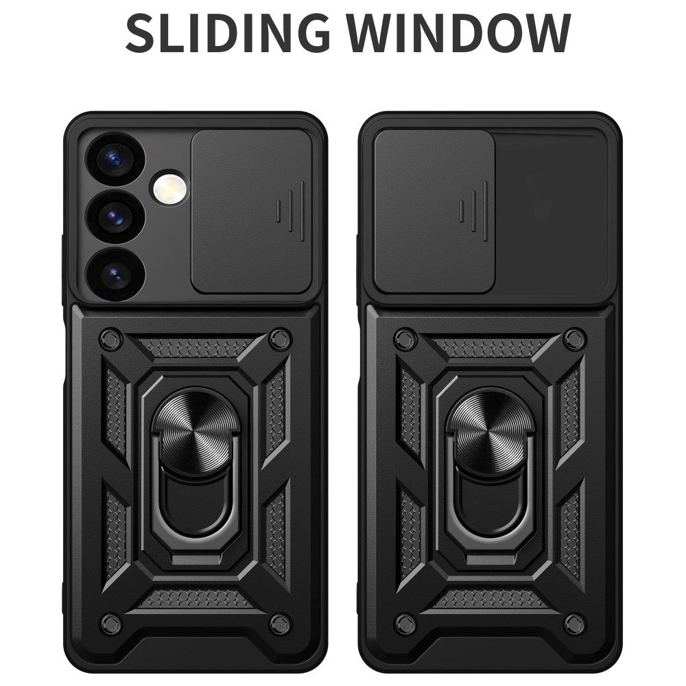 Samsung Galaxy S24 Tough Case w. Magnetic Kickstand & Cam Slider - Black