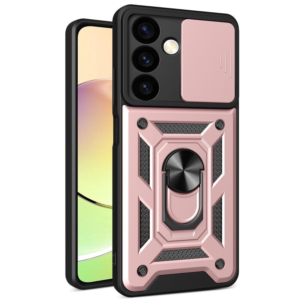 Samsung Galaxy S24 Tough Case w. Magnetic Kickstand & Cam Slider - Rose Gold