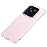 Xiaomi 14 Leather Covered Plastic Back Case w. Built-in Camera Protector - Pink