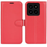 Xiaomi 14 Pro Faux Leather Case w. Wallet & Stand Function - Red