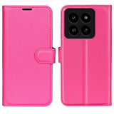 Xiaomi 14 Pro Faux Leather Case w. Wallet & Stand Function - Pink