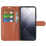 Xiaomi 14 Pro Faux Leather Case w. Wallet & Stand Function - Brown