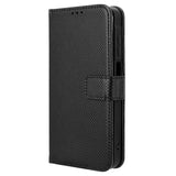 Samsung Galaxy A25 (5G) Leather Flip Case w. Strap & Texture - Black