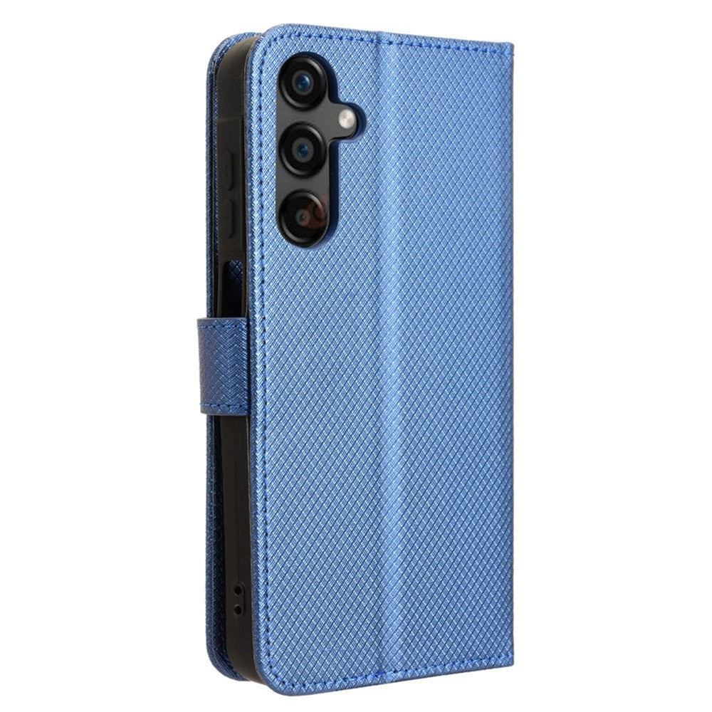 Samsung Galaxy A25 (5G) Leather Flip Case w. Strap & Texture - Blue