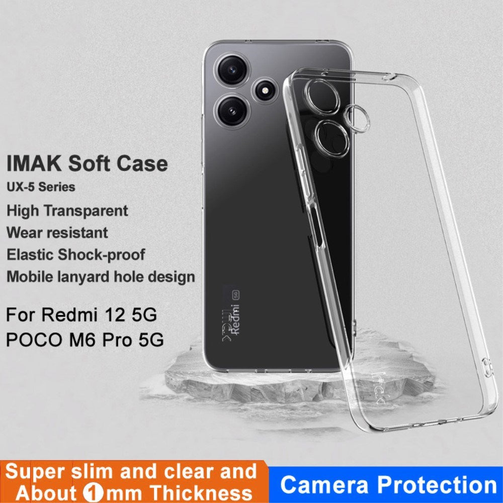 Xiaomi Redmi 12 (5G) / Poco M6 Pro (5G) Flexible Plastic Case - Transparent