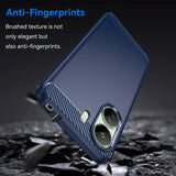 Xiaomi Redmi 13C Brushed Carbon Fiber Flexible Plastic Case - Blue